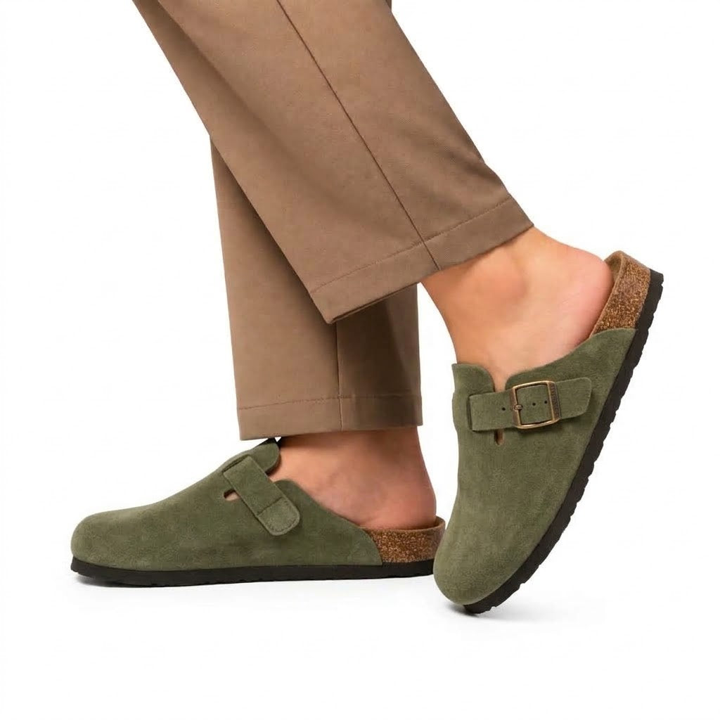 Suede Clogs